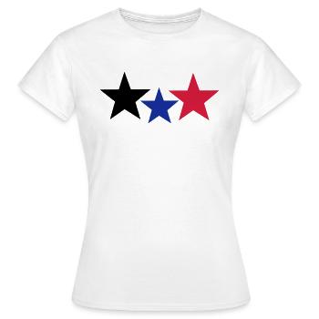 Stars - Frauen T-Shirt - Weiß - Vorne - AI Model Female 172 dark (172cm)