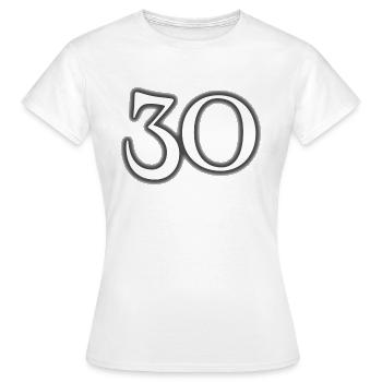30 - Women's T-Shirt - white - Front - AI Model Female 172 dark (172cm)