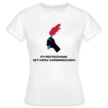 Pyrotechnik - Frauen T-Shirt - Weiß - Vorne - AI Model Female 172 dark (172cm)