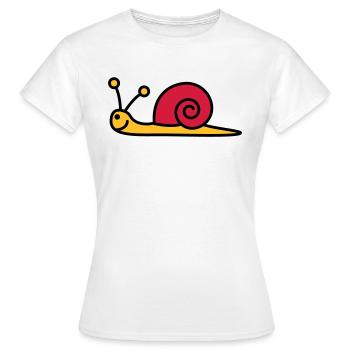schnecke_3c - T-shirt Femme - blanc - Devant - AI Model Female 172 dark (172cm)