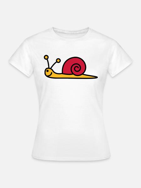 schnecke_3c - Frauen T-Shirt - Weiß