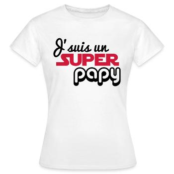 Ich bin ein Super-Großvater - Großvater - Frauen T-Shirt - Weiß - Vorne - AI Model Female 172 dark (172cm)