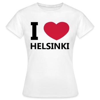 J'aime Helsinki - T-shirt Femme - blanc - Devant - AI Model Female 172 dark (172cm)