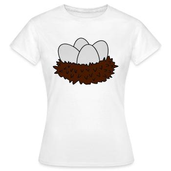 nest - T-shirt Femme - blanc - Devant - AI Model Female 172 dark (172cm)