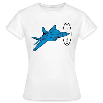 Flugzeug Düsenflugzeug Jet Propeller witzig - Frauen T-Shirt - Weiß - Vorne - AI Model Female 172 dark (172cm)