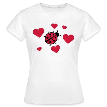 Petite coccinelle doux mignon - T-shirt Femme - blanc - Devant - AI Model Female 172 dark (172cm)