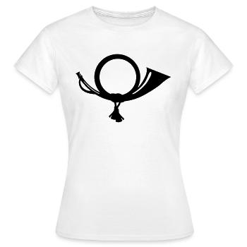 post horn - Women's T-Shirt - white - Front - AI Model Female 172 dark (172cm)