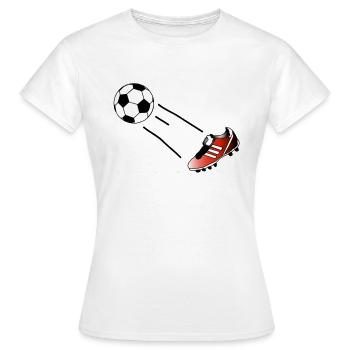 Football soccer football boot - T-shirt Femme - blanc - Devant - AI Model Female 172 dark (172cm)