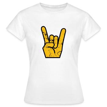 French fork outfit for rock music metal fans - Women's T-Shirt - white - Front - AI Model Female 172 dark (172cm)