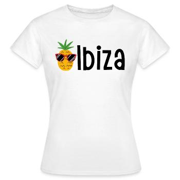 Ibiza - T-shirt Femme - blanc - Devant - AI Model Female 172 dark (172cm)