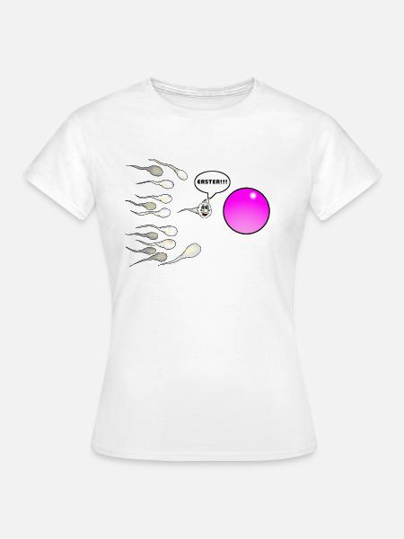 Sperma Max "Erster" - Frauen T-Shirt - Weiß