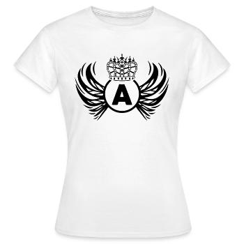 coat of arms A - Women's T-Shirt - white - Front - AI Model Female 172 dark (172cm)