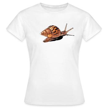 escargot avec ombre - T-shirt Femme - blanc - Devant - AI Model Female 172 dark (172cm)
