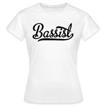 Bassiste - T-shirt Femme - blanc - Devant - AI Model Female 172 dark (172cm)