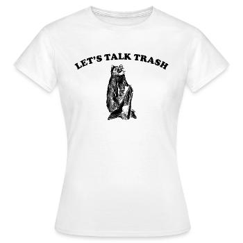 PARLONS TRASH - T-shirt Femme - blanc - Devant - AI Model Female 172 dark (172cm)