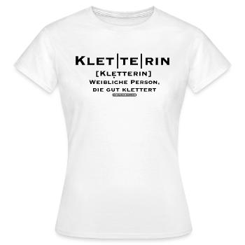 Kletterin - Frauen T-Shirt - Weiß - Vorne - AI Model Female 172 dark (172cm)