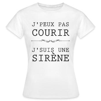 Courir C'est Pas Pour Moi Humour Femme Sport - T-shirt Femme - blanc - Devant - AI Model Female 172 dark (172cm)