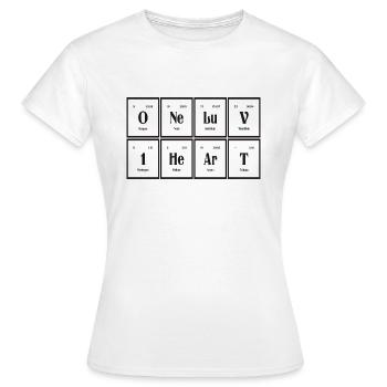 One Love One Heart - Women's T-Shirt - white - Front - AI Model Female 172 dark (172cm)