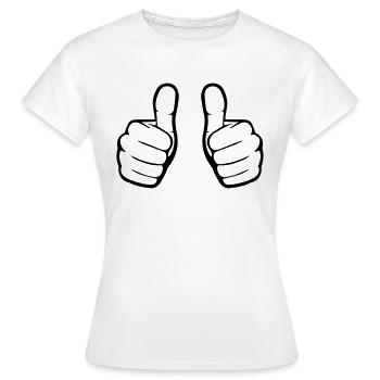 Like Hands - Women's T-Shirt - white - Front - AI Model Female 172 dark (172cm)
