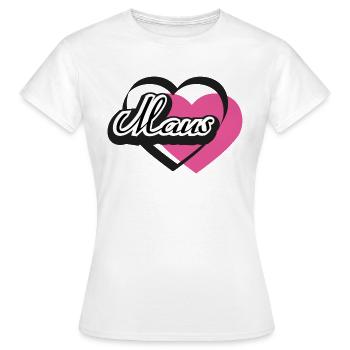 Kosename Maus Herz - Frauen T-Shirt - Weiß - Vorne - AI Model Female 172 dark (172cm)