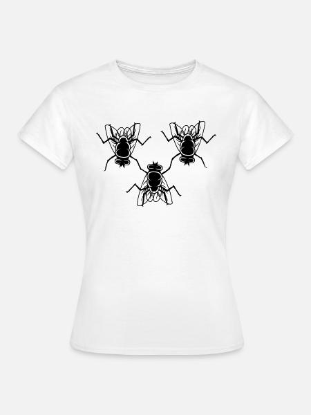 3 Freunde Stubenfliegen Team - Frauen T-Shirt - Weiß