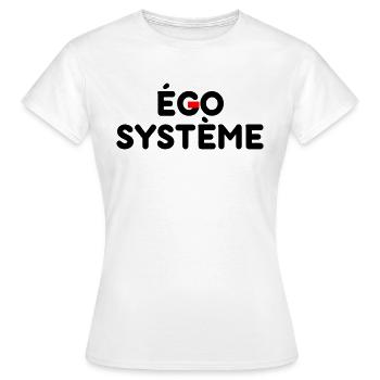 EGO SYSTEME - T-shirt Femme - blanc - Devant - AI Model Female 172 dark (172cm)