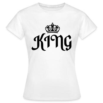 King - Women's T-Shirt - white - Front - AI Model Female 172 dark (172cm)