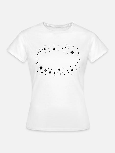 Glitzerwolke Rahmen - Frauen T-Shirt - Weiß