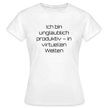 Typisch-Gamer - Frauen T-Shirt - Weiß - Vorne - AI Model Female 172 dark (172cm)