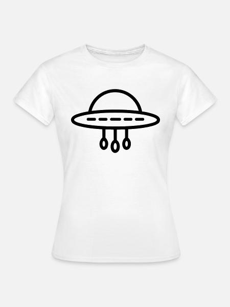 fliegende Untertasse - Frauen T-Shirt - Weiß