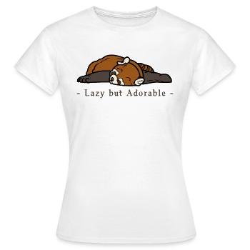 Paresseuse mais adorable - T-shirt Femme - blanc - Devant - AI Model Female 172 dark (172cm)