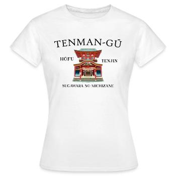Hofu, Sanctuaire Tenman-gu, Japon, Dessin à la main - T-shirt Femme - blanc - Devant - AI Model Female 172 dark (172cm)