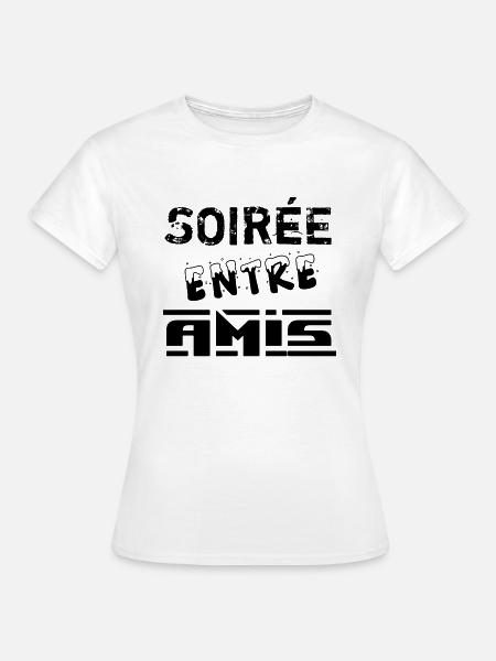 Abend mit Freunden - Frauen T-Shirt - Weiß