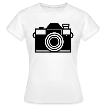 Appareil photo - T-shirt Femme - blanc - Devant - AI Model Female 172 dark (172cm)