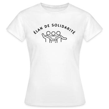 élan de solidarité - T-shirt Femme - blanc - Devant - AI Model Female 172 dark (172cm)