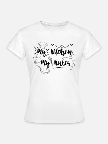 My Kitchen, my Rules - Ich bin der Chefkoch - Frauen T-Shirt - Weiß