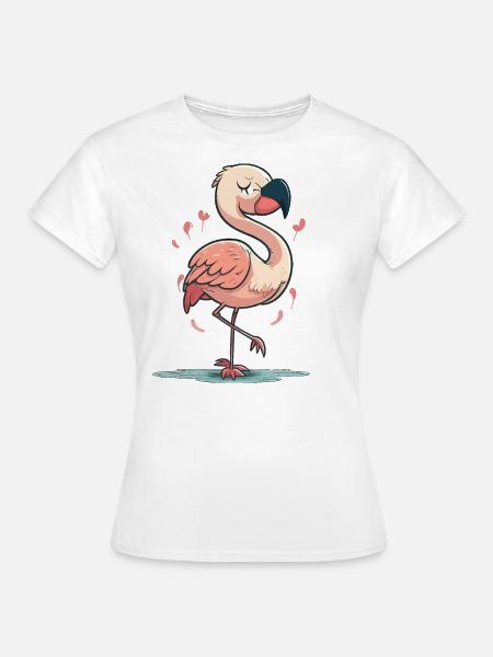 Flamingo-Spaß - Frauen T-Shirt - Weiß