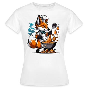 Der Fuchskoch - Frauen T-Shirt - Weiß - Vorne - AI Model Female 172 dark (172cm)
