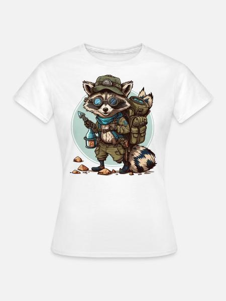 Die Reise der Waschbären - Frauen T-Shirt - Weiß