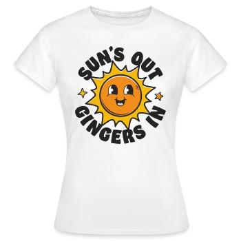 Suns Out Gingers In - Women's T-Shirt - white - Front - AI Model Female 172 dark (172cm)