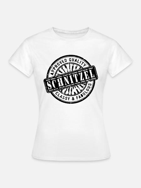 Schnitzel Stamp - Frauen T-Shirt - Weiß