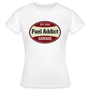 Fuel Addict - Frauen T-Shirt - Weiß - Vorne - AI Model Female 172 dark (172cm)
