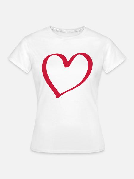 herz - Frauen T-Shirt - Weiß