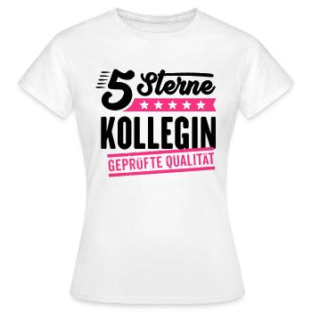 5Sterne Kollegin - Frauen T-Shirt - Weiß - Vorne - AI Model Female 172 dark (172cm)