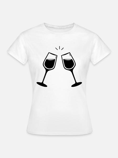 Cheers / Prost /Anstossen - Frauen T-Shirt - Weiß