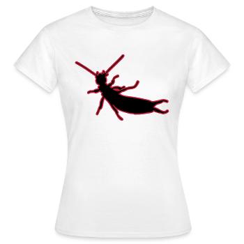 Les perce-oreilles (2 couleurs) vecteur - T-shirt Femme - blanc - Devant - AI Model Female 172 dark (172cm)