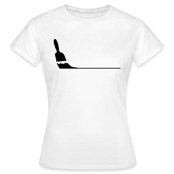 Pinsel - Frauen T-Shirt - Weiß - Vorne - AI Model Female 172 dark (172cm)