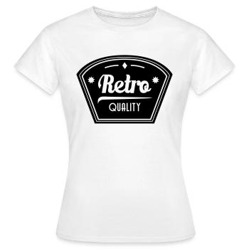 Qualité rétro - T-shirt Femme - blanc - Devant - AI Model Female 172 dark (172cm)