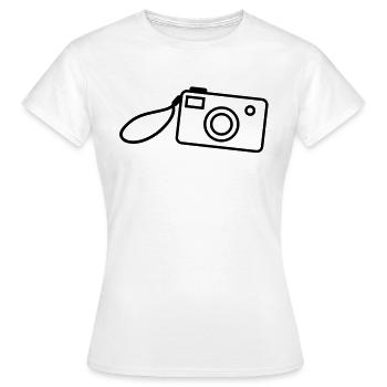 kamera_f1 - T-shirt Femme - blanc - Devant - AI Model Female 172 dark (172cm)