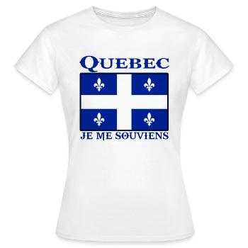 quebec je me souviens Montréal - T-shirt Femme - blanc - Devant - AI Model Female 172 dark (172cm)